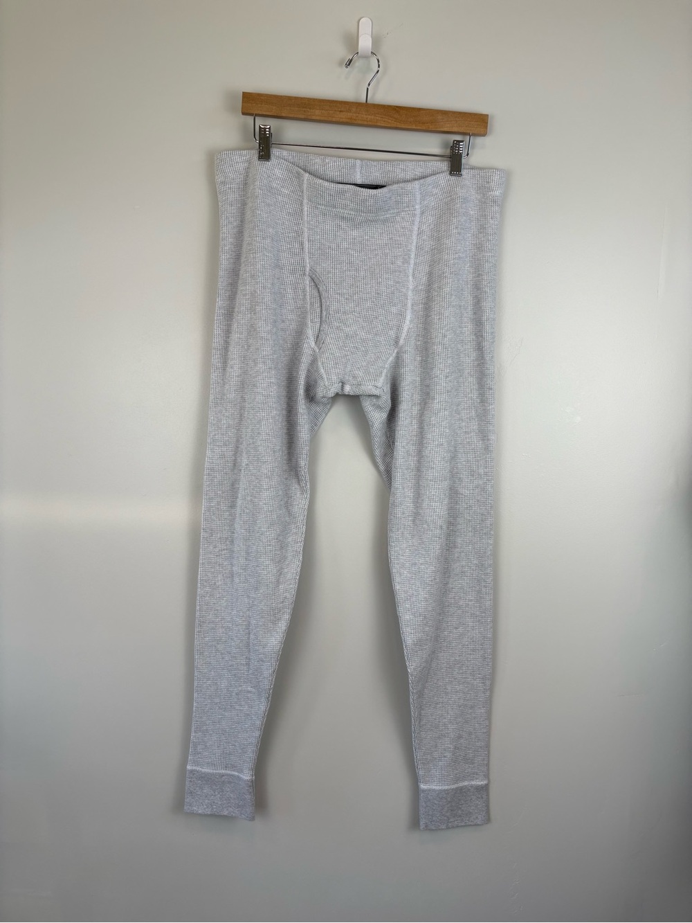 Kith Waffle Knit Thermal Leggings Light Heather Grey Men Size Large Kithmas 2023